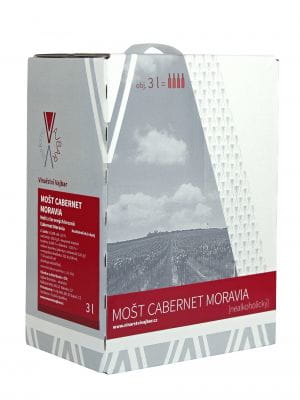 Moszcz z winogron, Sok z winogron (czerwony)100% Cabernet moravia karton 3,0l