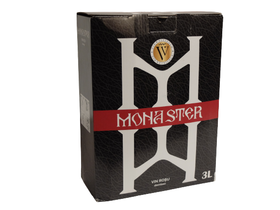 MONASTER Rosu Demisec czerwone półwytrawne (Rumunia) 3.0 L